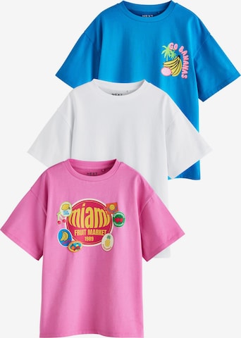 Next T-Shirt in Blau: Vorderseite