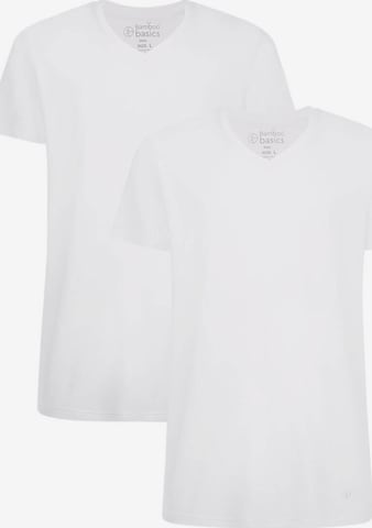 Bamboo basics Shirt in Weiß: Vorderseite