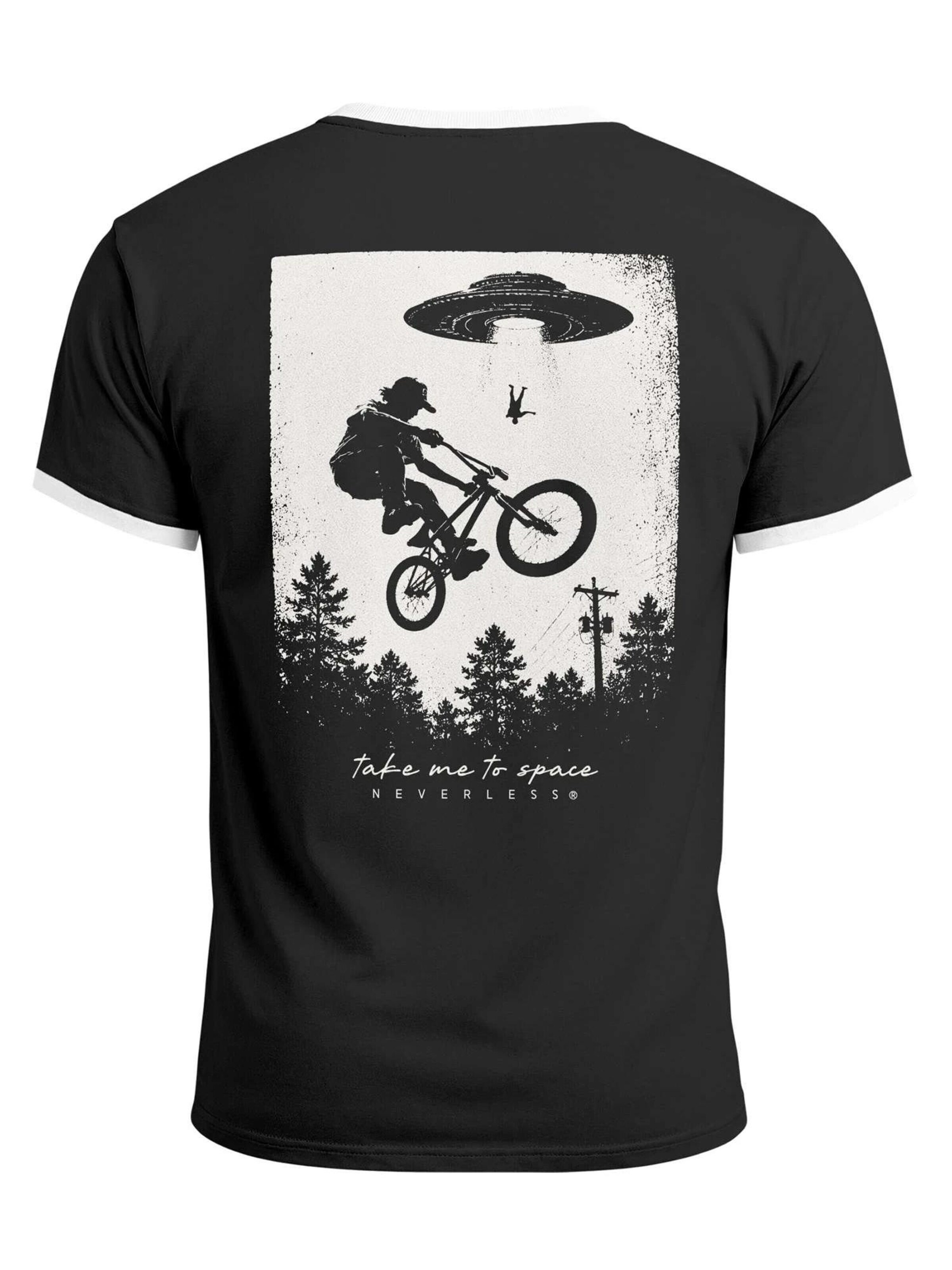 Neverless Shirt 'BMX Ufo Space' in Black
