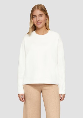 Sweat-shirt s.Oliver en blanc : devant
