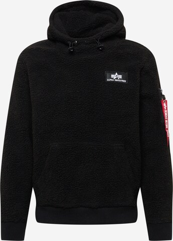 ALPHA INDUSTRIES Sweatshirt in Zwart: voorkant