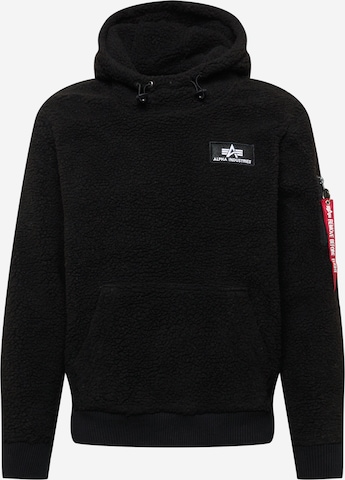 ALPHA INDUSTRIES Sweatshirt i svart: framsida