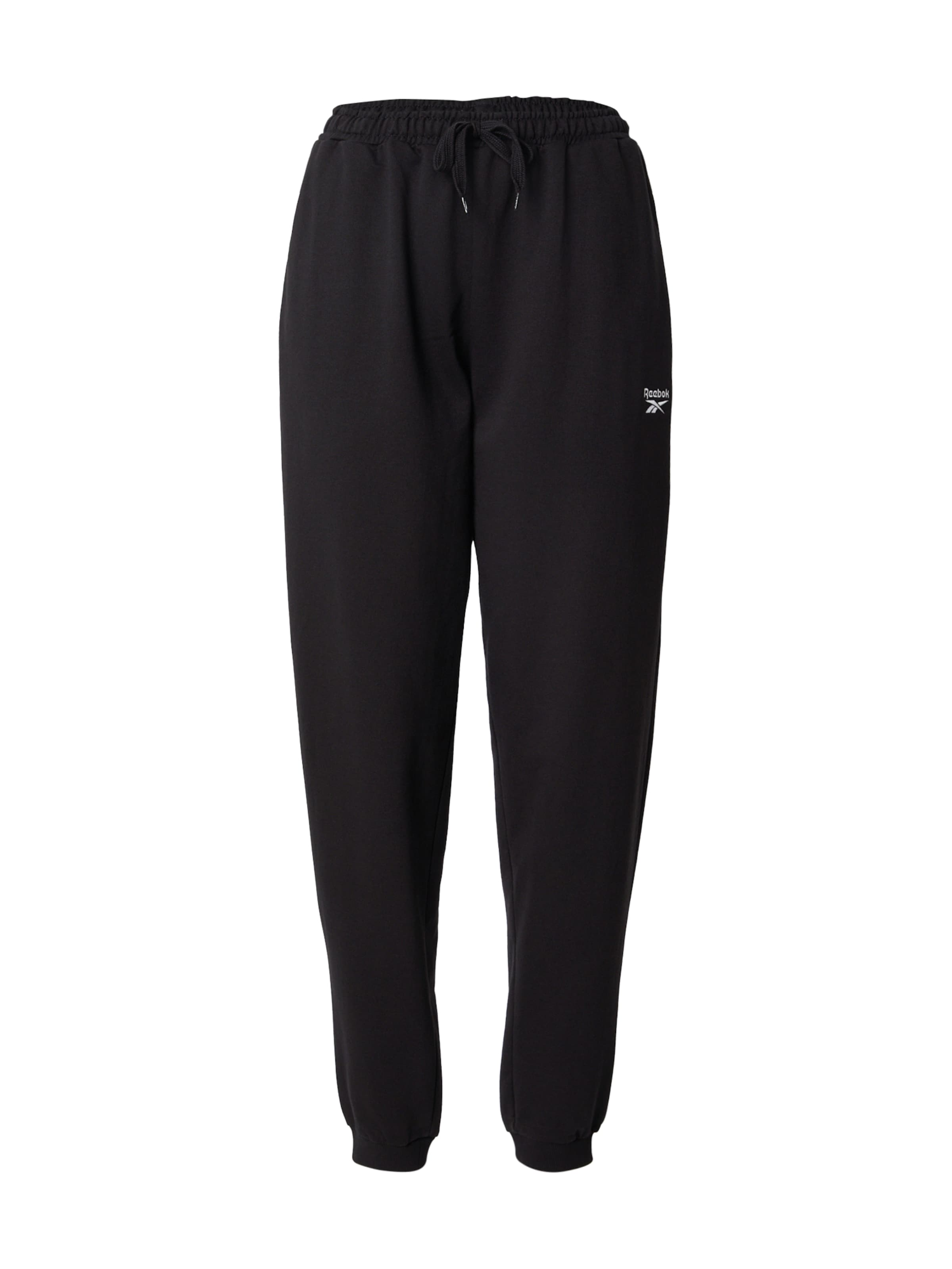Reebok Zúžený strih Nohavice - Čierna: predná strana