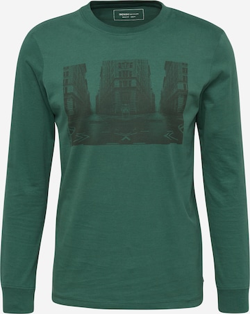 T-Shirt TOM TAILOR DENIM en vert : devant