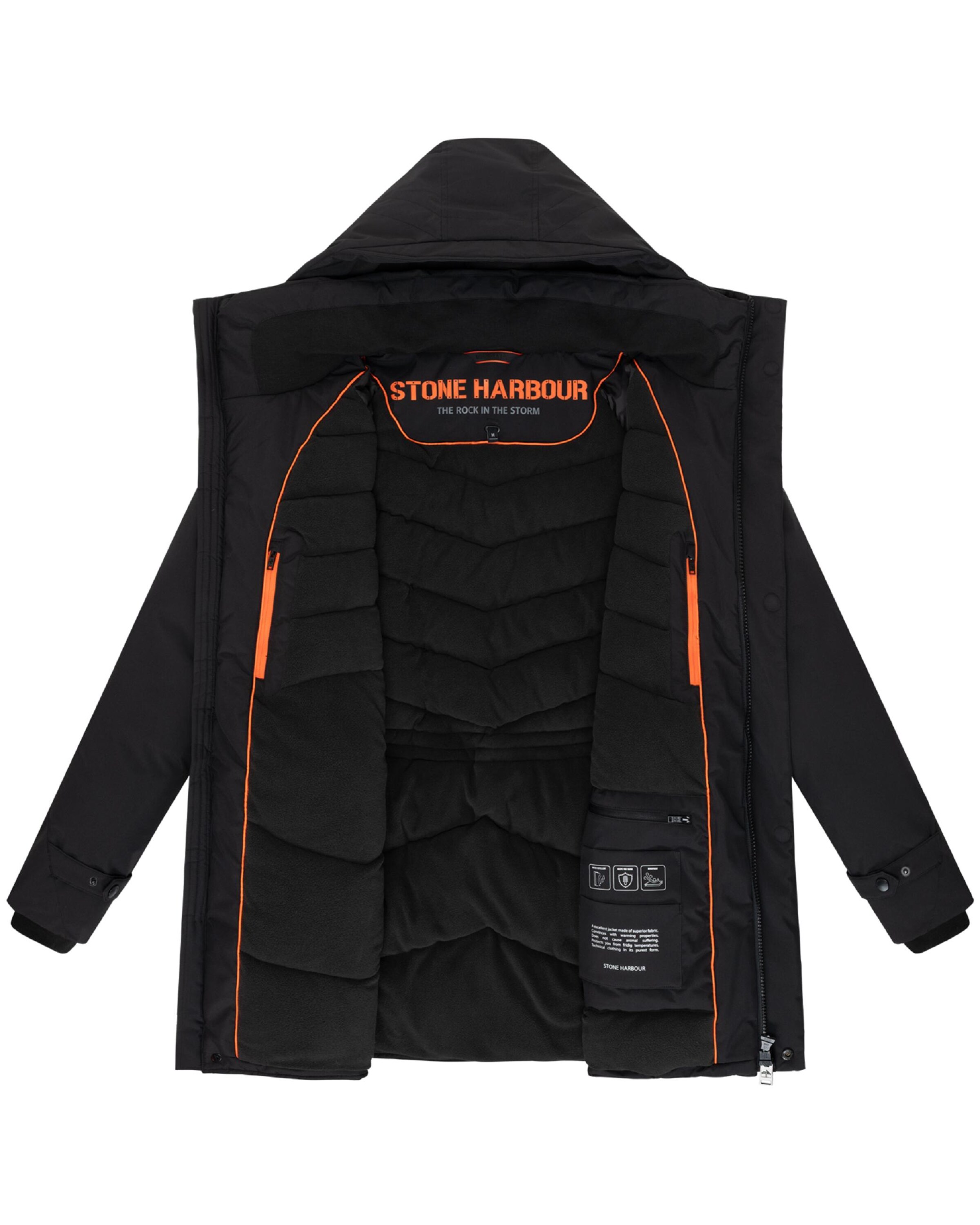 STONE HARBOUR Winterjas 'Emriis XX' in Zwart