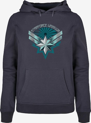 Sweat-shirt 'Captain Marvel - Starforce Warrior Shield' ABSOLUTE CULT en bleu : devant