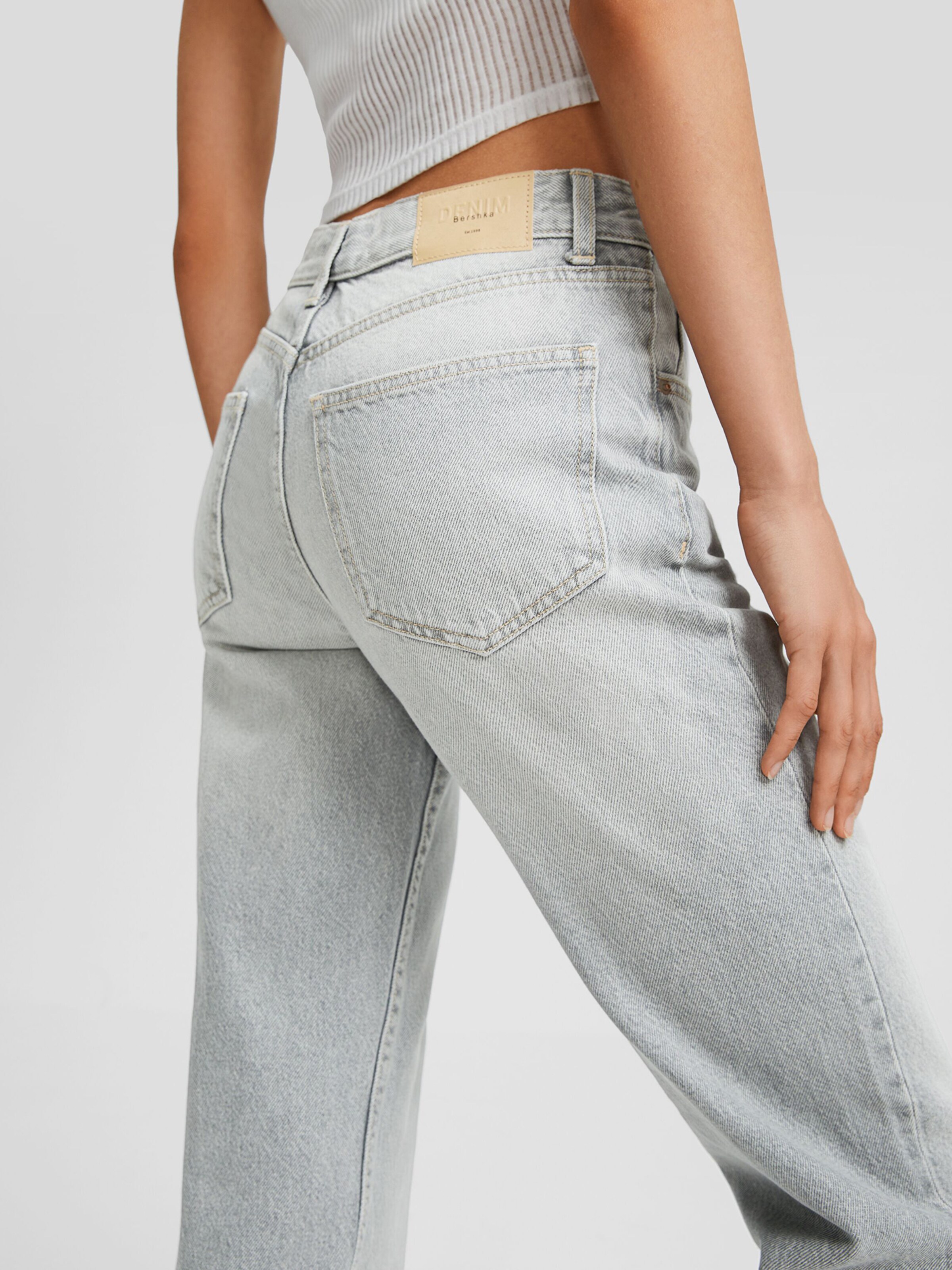 Bershka Regular Jeans in Grey ABOUT YOU