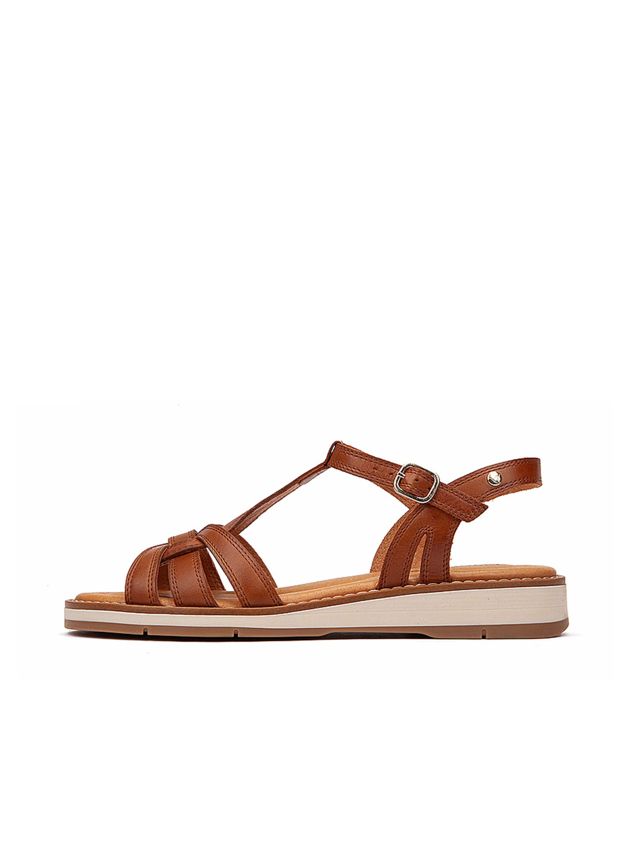 Sandales à lanières 'Roquetas' PIKOLINOS en marron : devant