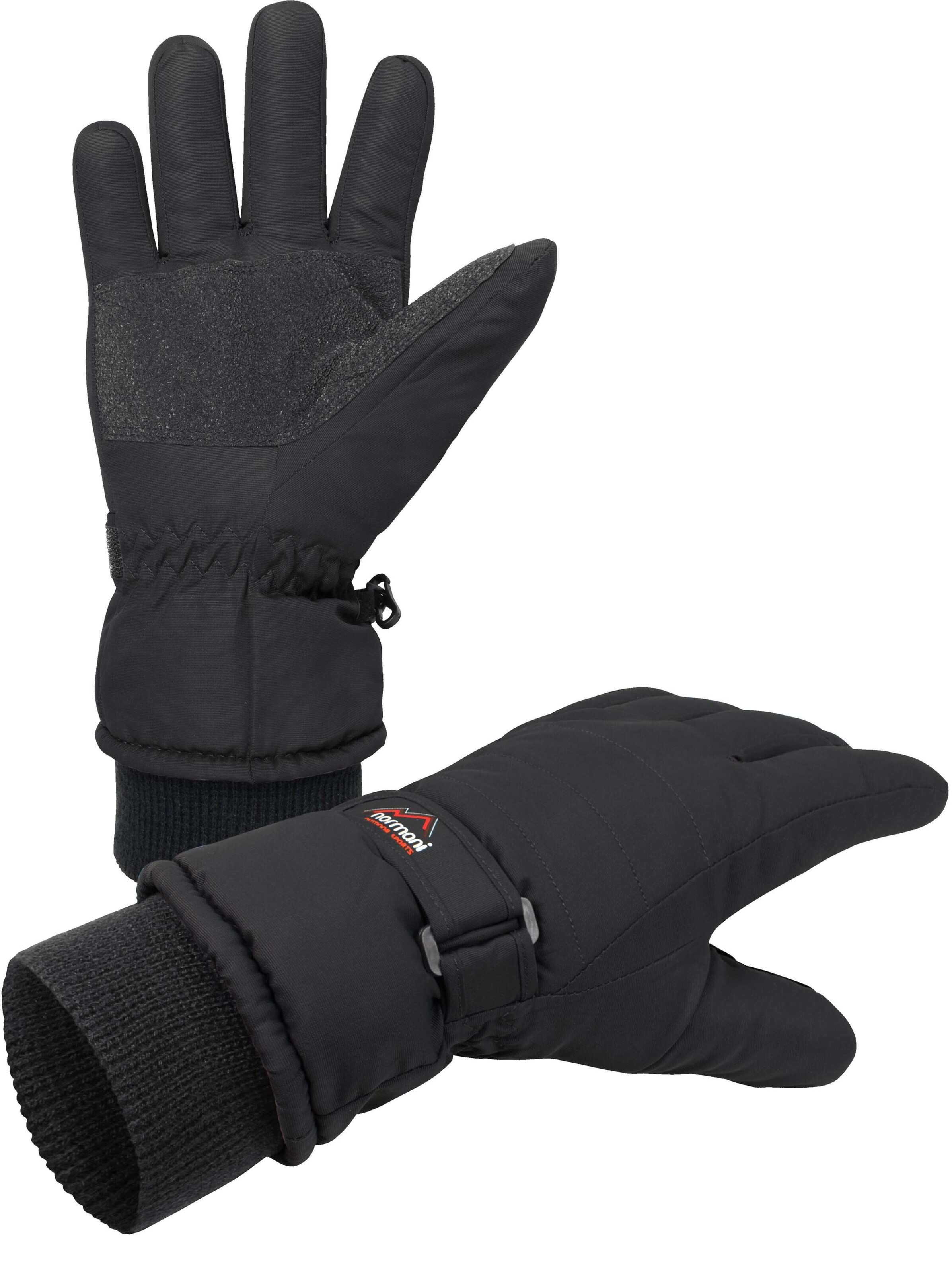 Gants de sport 'Snowguard Pro' normani en noir