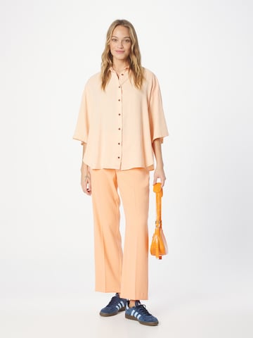 MOS MOSH Regular Trousers with creases in Orange