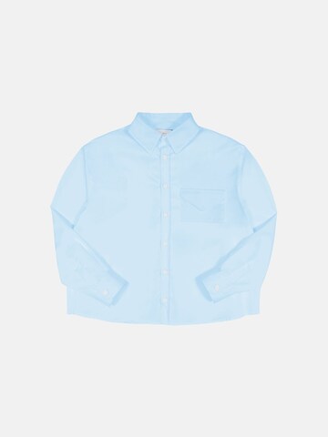 ENRAGE Comfort fit Button Up Shirt 'LETTER' in Blue: front