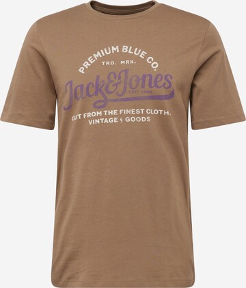 T-Shirt 'BLULOUIE' JACK & JONES en marron : devant