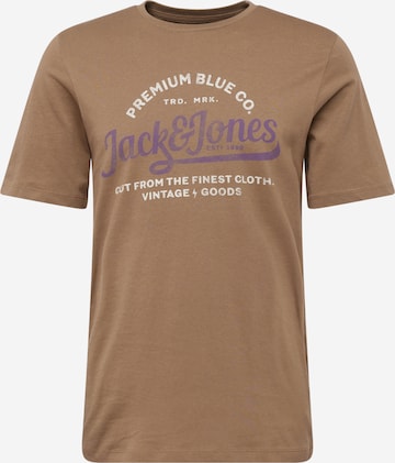 JACK & JONES T-Shirt 'BLULOUIE' in Braun: predná strana