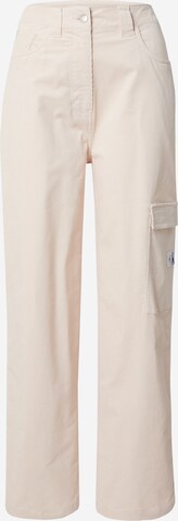 Regular Pantalon cargo Calvin Klein Jeans en beige : devant