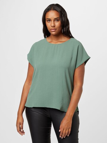 Vero Moda Curve Bluse 'CINGE' i grøn: forside