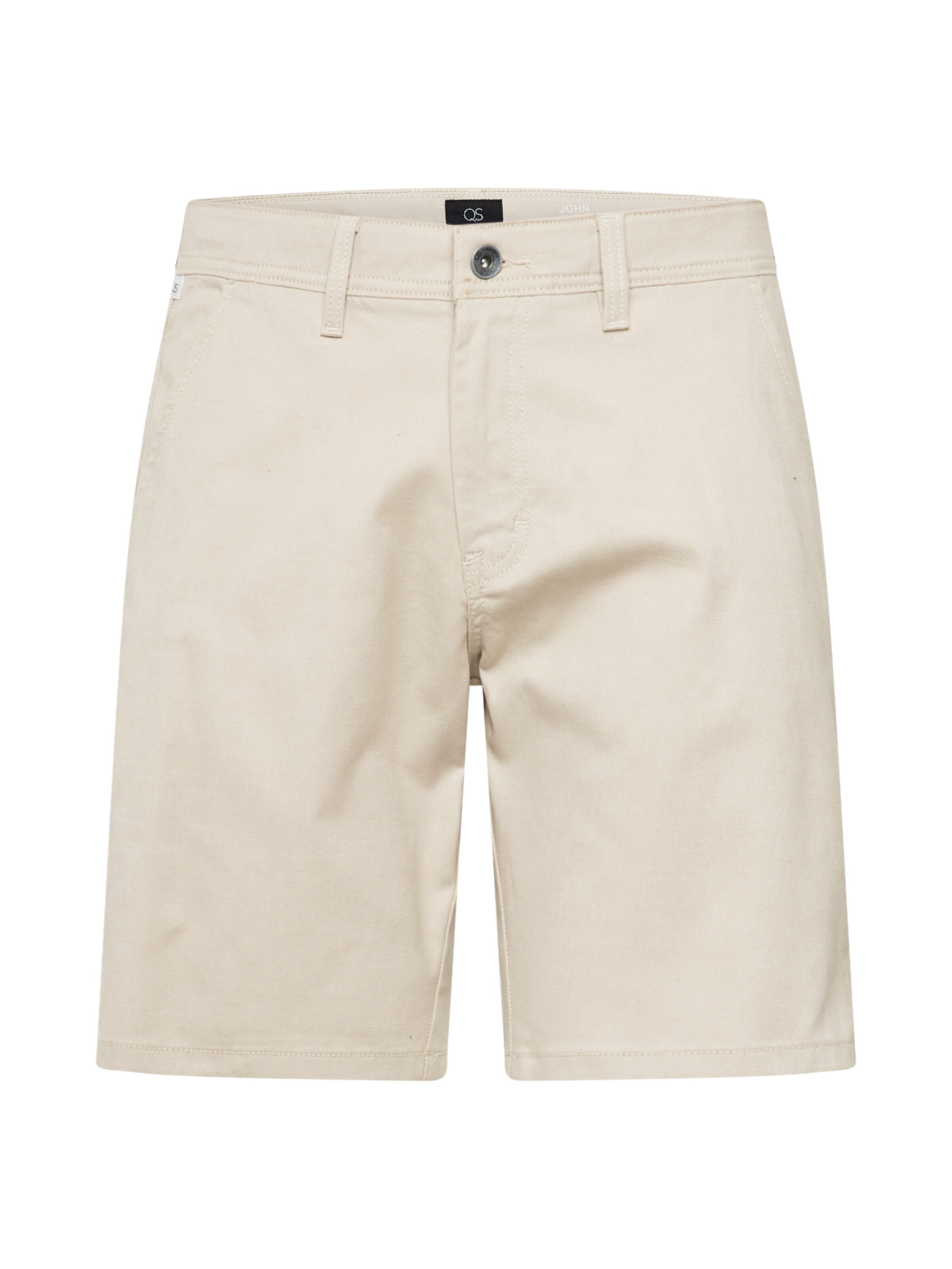 Regular Pantalon chino 'John' QS en beige : devant