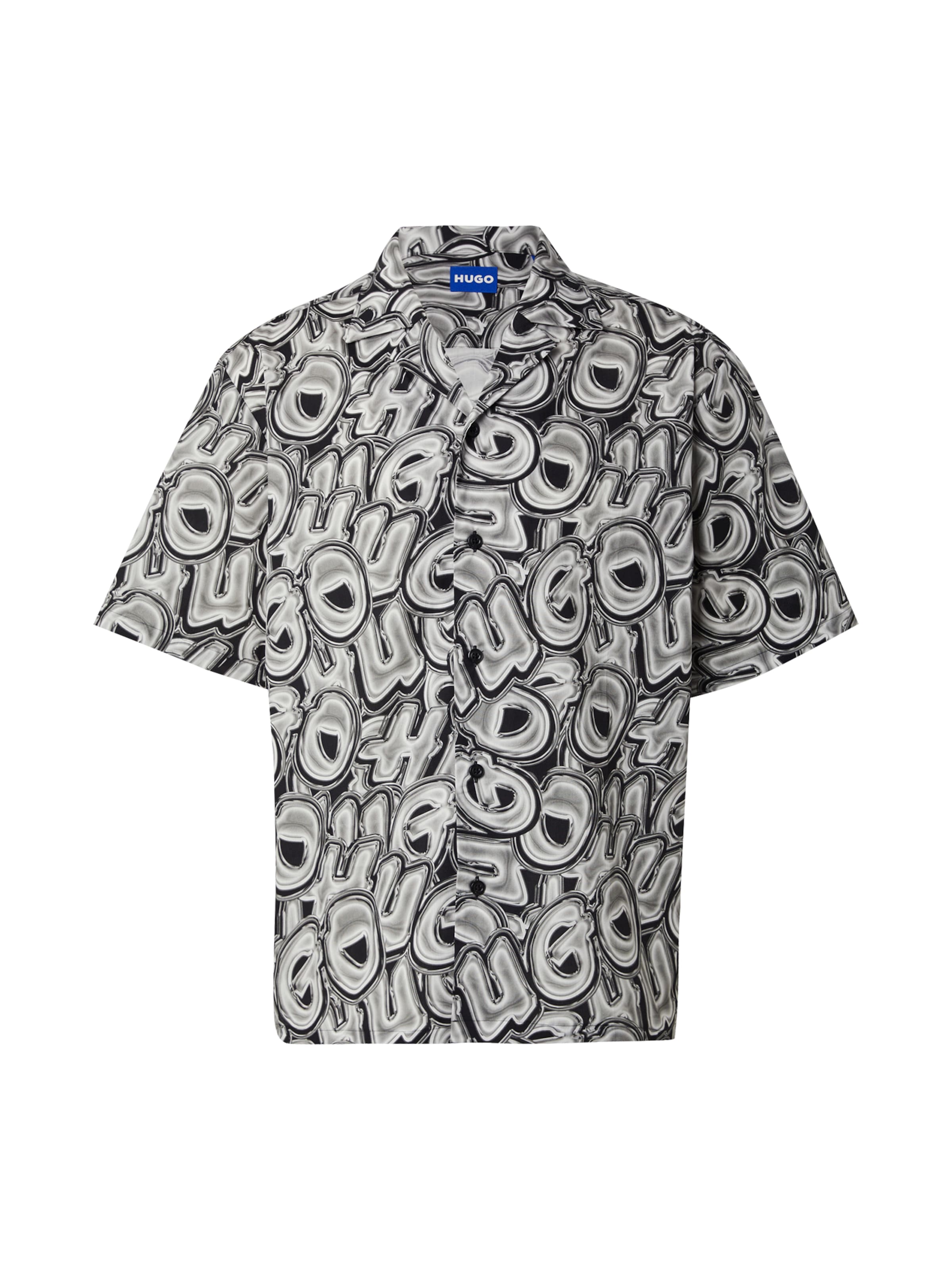 HUGO Классический крой Рубашка 'Eligino' в Синий: спереди