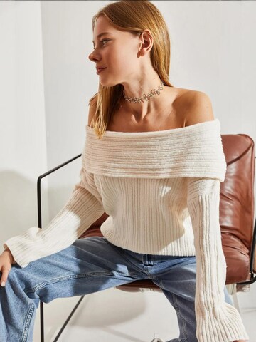Bianco Lucci Pulover 'Pullover' | bela barva