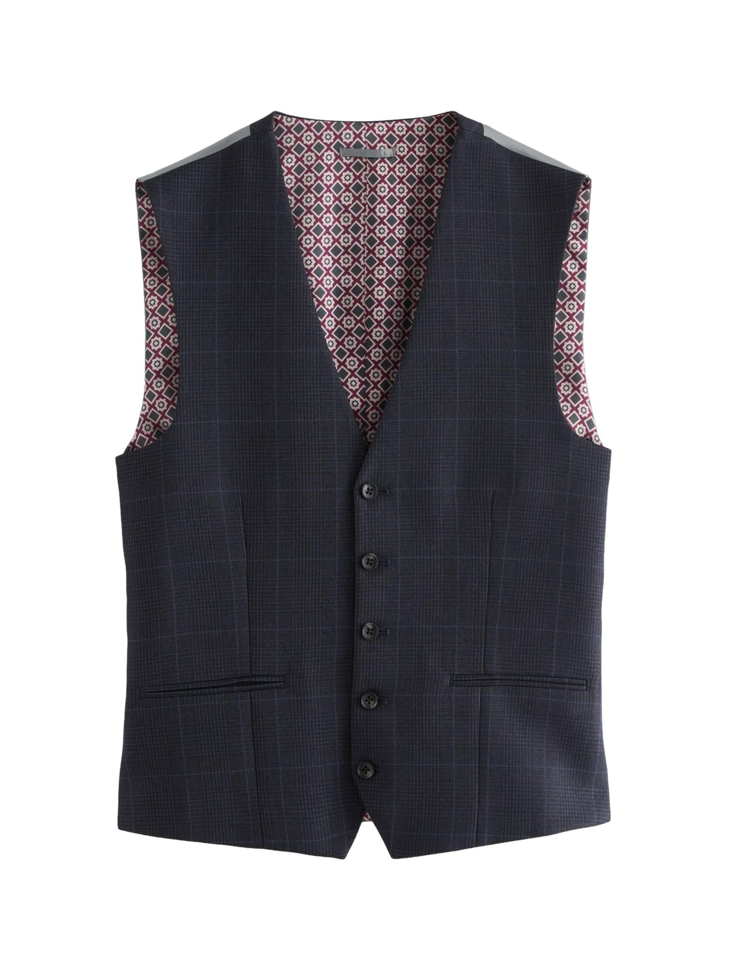 Next Anzugweste in anthrazit / hellgrau, Produktansicht