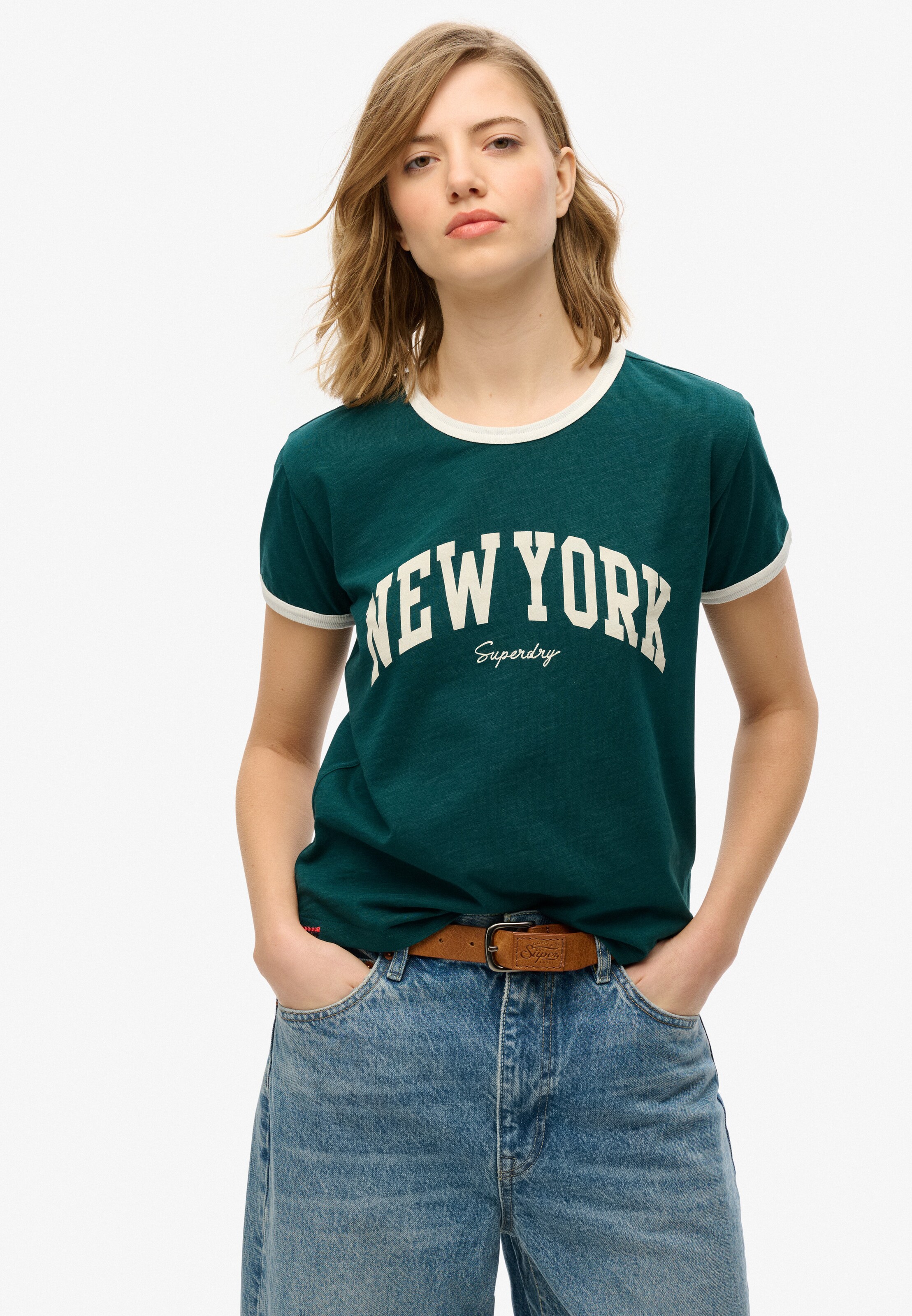 Superdry & Co Shirt 'Athletic Essentials' in Green: front