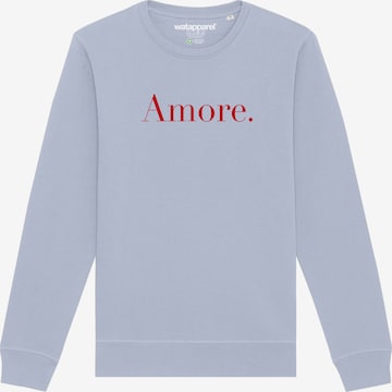 Watapparel Sweatshirt 'Amore' in Blau: Vorderseite