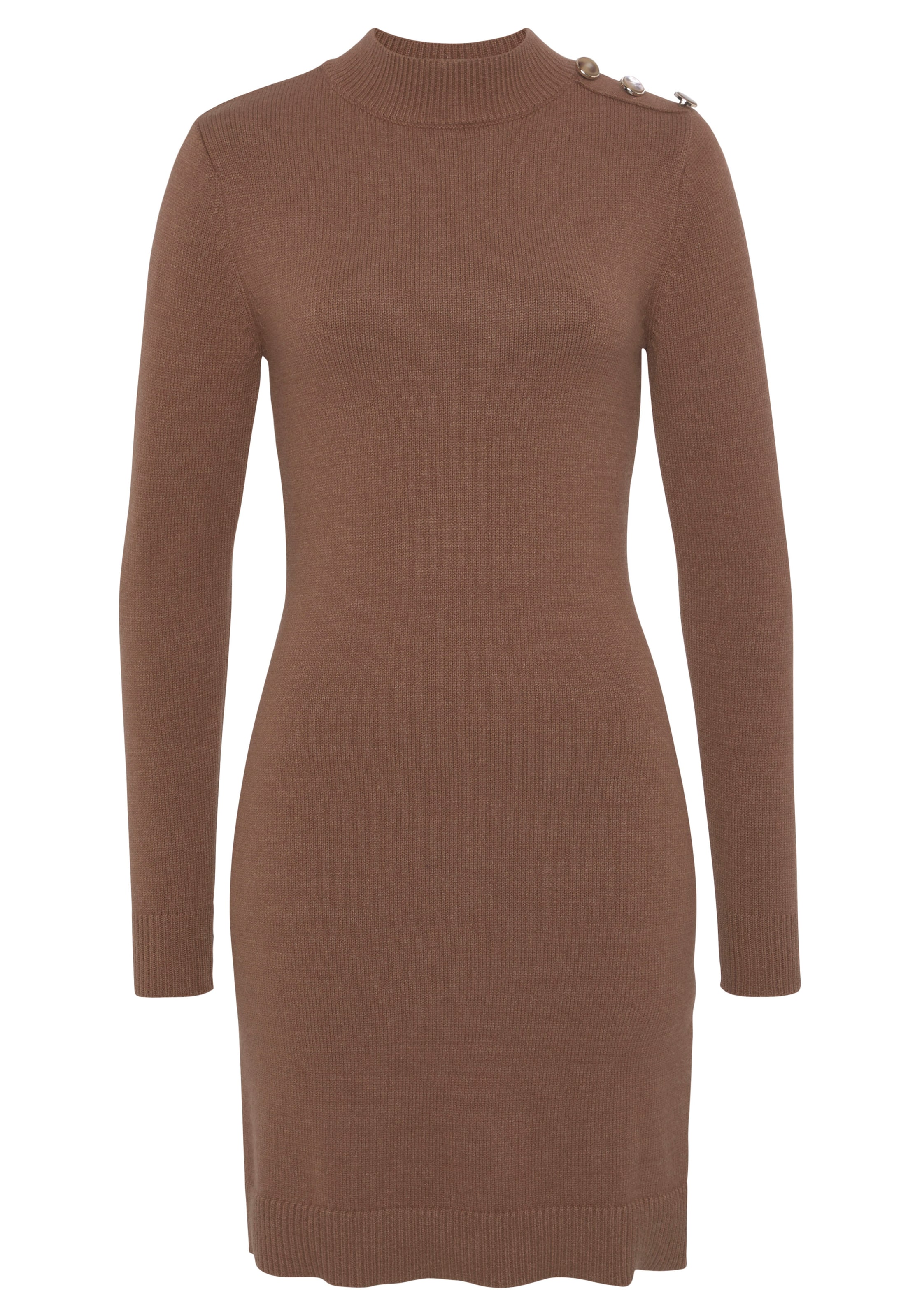 LAURA SCOTT Strickkleid in Braun: Vorderseite