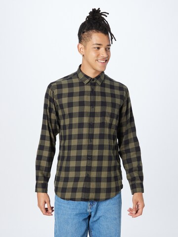 ESPRIT Regular fit Button Up Shirt in Green: front