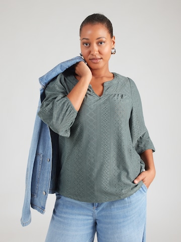 ONLY Carmakoma Blúzka 'CARSANDRA' - Zelená: predná strana