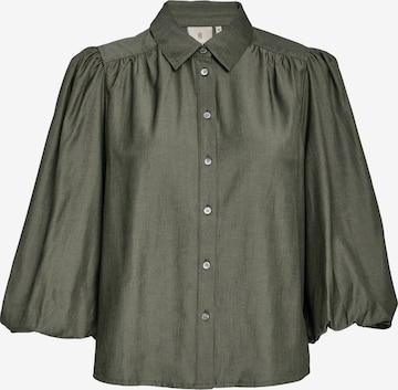 Peppercorn Blouse 'Bea' in Groen: voorkant