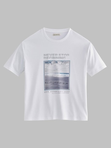 BEARTH Shirt ''BEARTH-Print' Bio-Baumwolle' in White: front