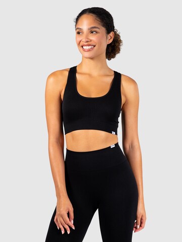 Bustier Soutien-gorge de sport 'Vanessa' Smilodox en noir : devant