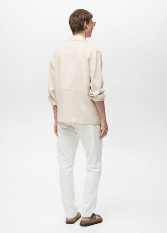 MANGO MAN Regular Fit Jacke 'Tom' in Weiß
