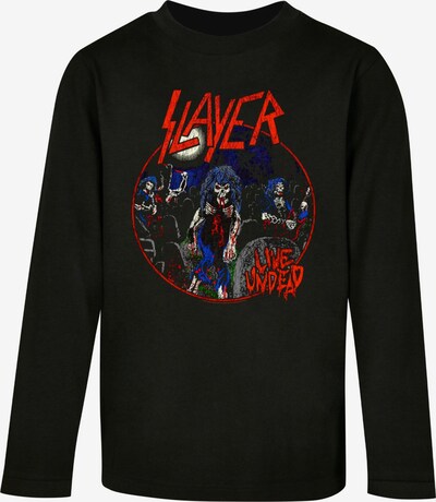 Merchcode Shirt 'Slayer - Live Undead' in Blue / Red / Black / White, Item view