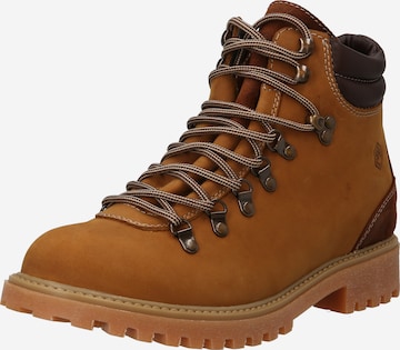 Lumberjack - Botas com atacadores em castanho: frente