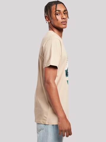 T-Shirt 'Hike More Mountains' F4NT4STIC en beige