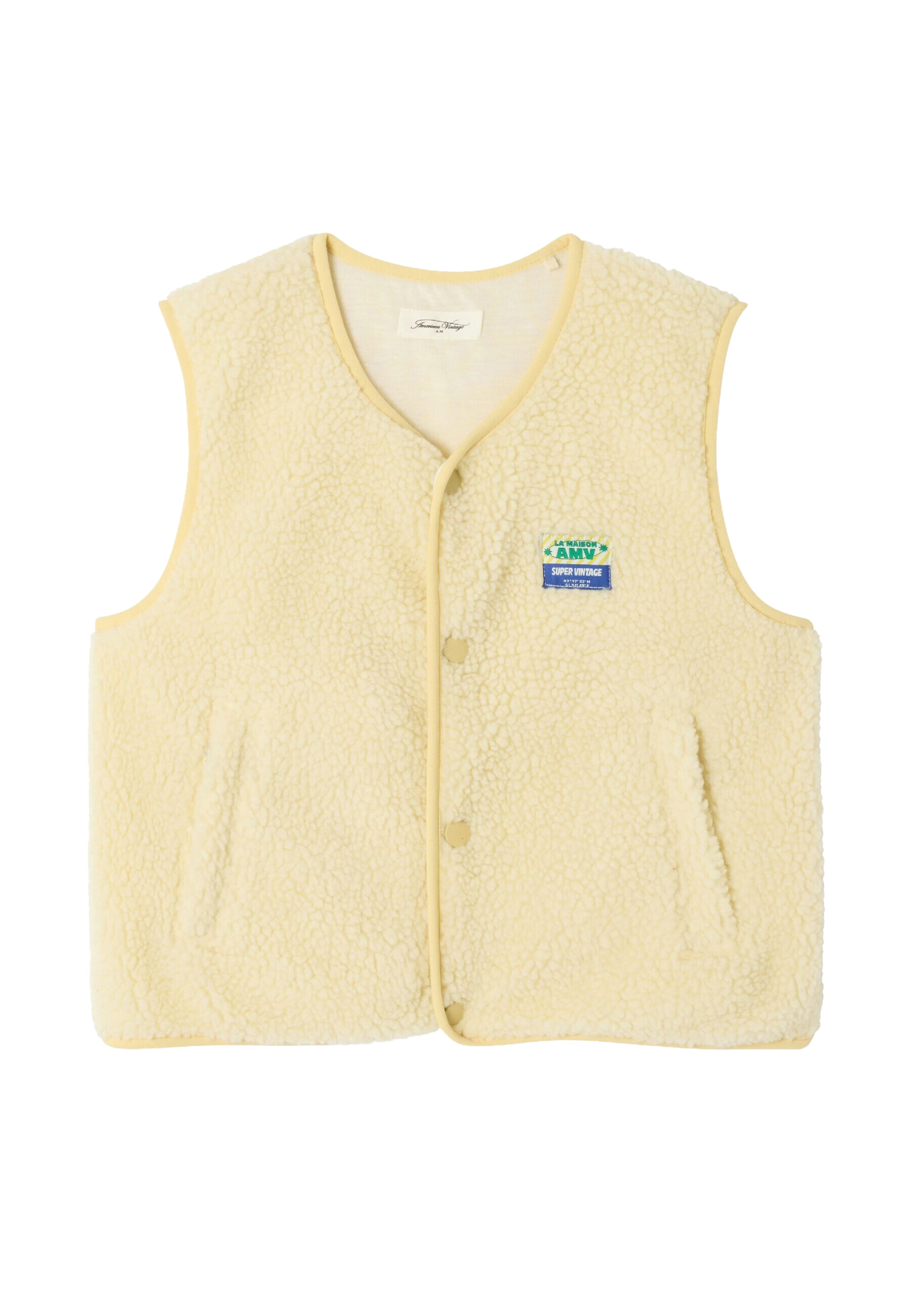 AMERICAN VINTAGE Vest 'HOKTOWN' in Beige: front