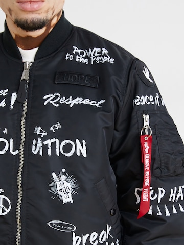 ALPHA INDUSTRIES Jacke 'MA-1 Peace' in Schwarz