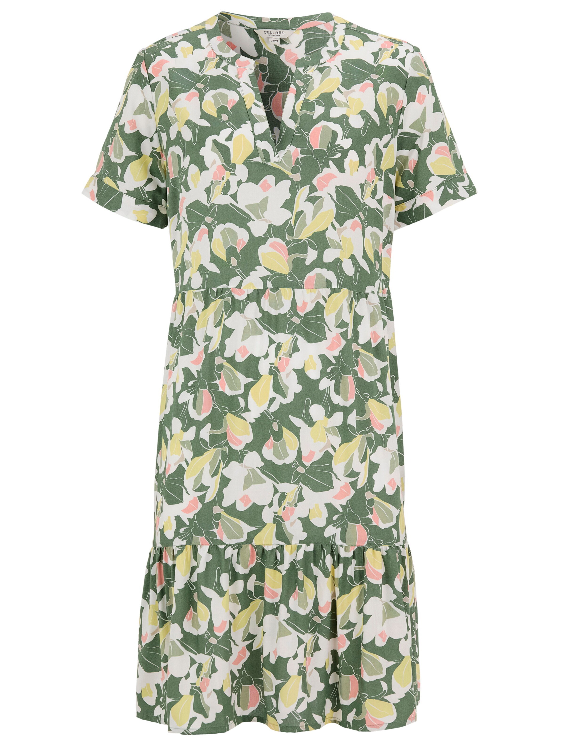 Cellbes of Sweden Robe en 34-36 en jaune / vert / blanc, Vue avec produit