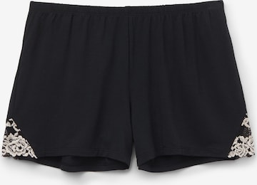 INTIMISSIMI Pajama Pants 'Pretty Flowers' in Black: front