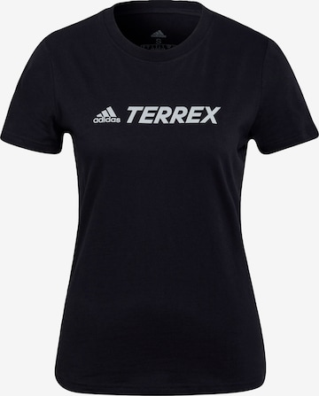 ADIDAS TERREX Skinny Fit Функционална тениска в синьо: отпред