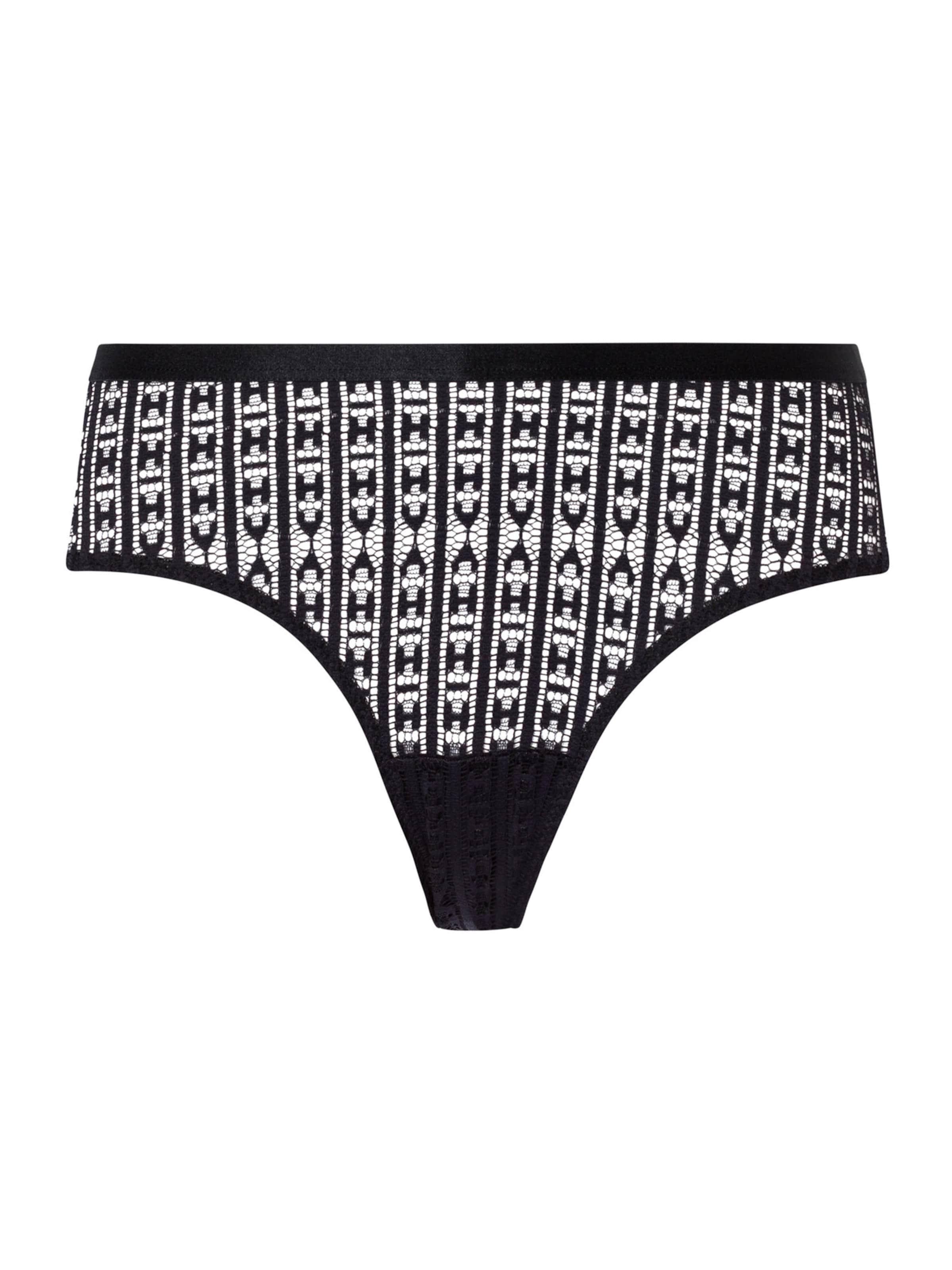 Slip ' Hedy ' Hanro en noir : devant