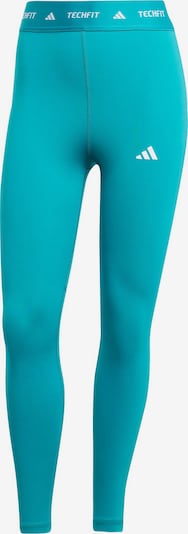 Pantaloni sport ADIDAS PERFORMANCE pe turcoaz / alb, Vizualizare produs