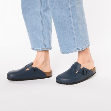 BIRKENSTOCK Clogs 'Boston' in Blauw: voorkant