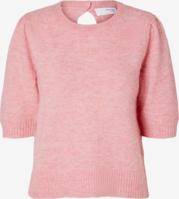 Pull-over 'SLFLULU' SELECTED en rose : devant