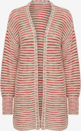 Fransa Strickjacke 'Lea' in beige / grün / rot, Produktansicht