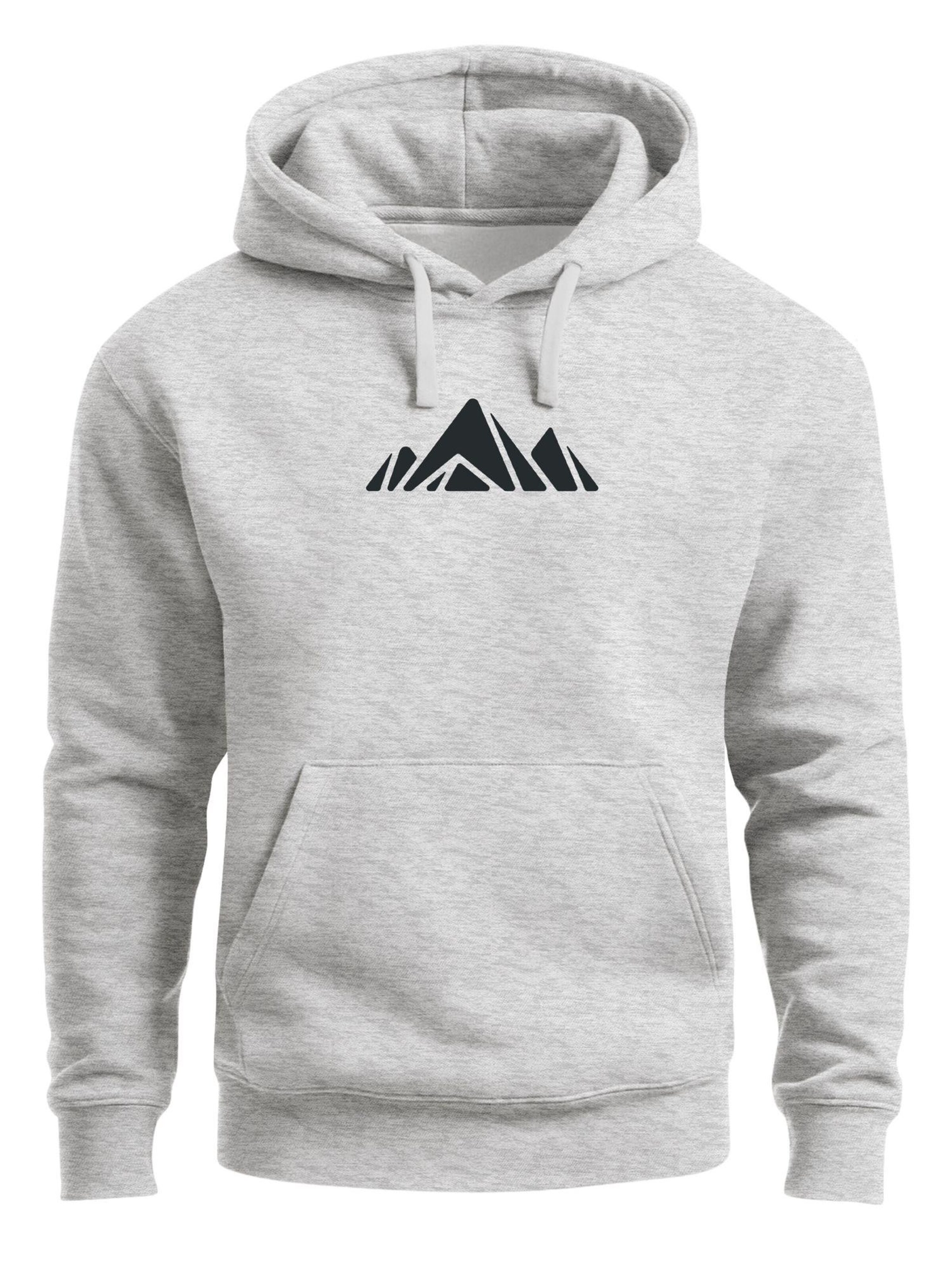 Neverless Sweatshirt 'Berg Polygon' in Grey: front