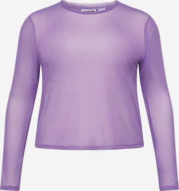 T-shirt 'JUDITH' Noisy May Curve en violet : devant