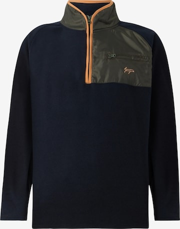 Denim Project Välikausitakki ' DP Combined Half Zip ' värissä sininen: etupuoli