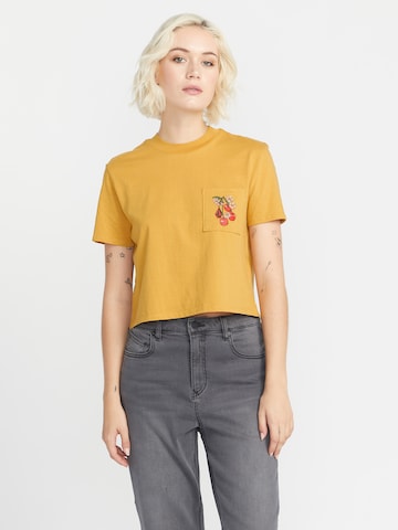 T-shirt 'Pocket Dial' Volcom en jaune : devant