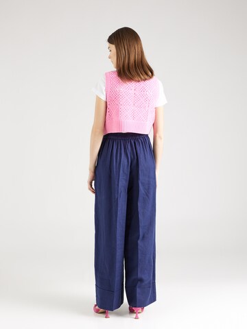 Wide leg Pantaloni con piega frontale di UNITED COLORS OF BENETTON in blu